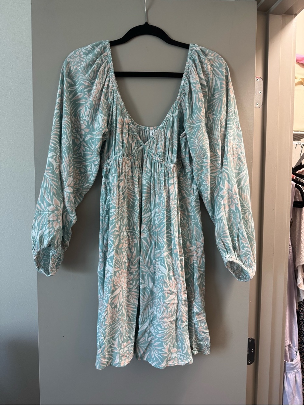 Roxy Floral Sundress in Baby Blue & Pale Pink
